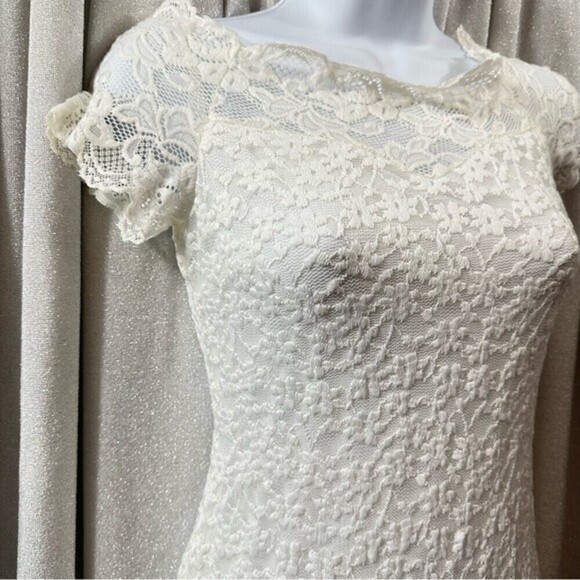 Rags To Wishes Floral Lace‎ Dress Size Medium - Picture 11 of 16